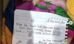 Remaja 19 Tahun Tinggalkan Bayi di Depan Pabrik,  Netizen: Sehat-sehat Nak, Jadilah Orang Sukses