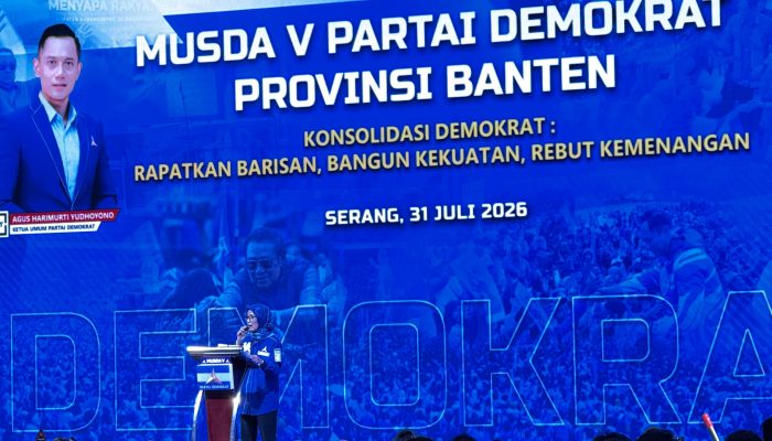 Gemuruh Pembukaan Musda V Demokrat Banten, Teriakan “Iti Lanjutkan” Menggema di Aula Musda