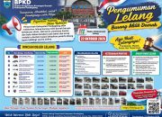 Lelang Aset Pemkab Pandeglang Dibuka untuk Umum, Catat Jadwalnya 22 Oktober 2026